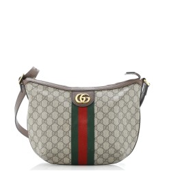 Ophidia Half Moon Hobo GG Coated Canvas Small