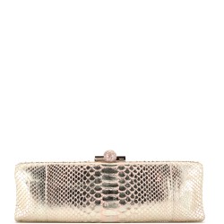 Frame Clutch Python with Crystals Medium