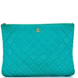 O Case Clutch Quilted Caviar Medium