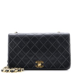 Vintage Full Flap Bag Quilted Lambskin Medium