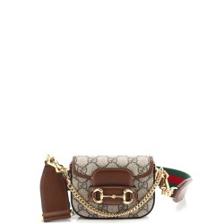 Horsebit 1955 Flap Wallet with Strap GG Coated Canvas