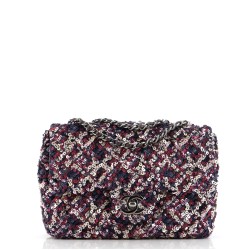 Classic Single Flap Bag Sequins Mini