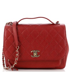 Business Affinity Flap Bag Quilted Caviar Large