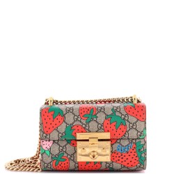 Padlock Shoulder Bag Printed GG Coated Canvas Small
