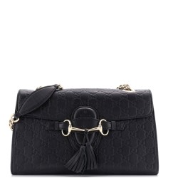 Emily Chain Flap Bag Guccissima Leather Medium