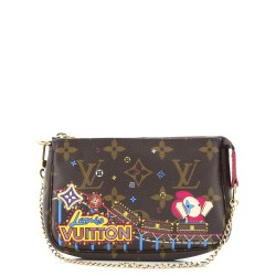 Pochette Accessoires Limited Edition Vivienne Xmas Monogram Canvas Mini