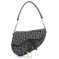 Vintage Saddle Bag Diorissimo Canvas Medium
