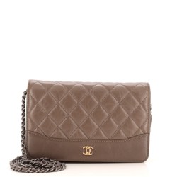 Gabrielle Wallet on Chain Quilted Aged Calfskin