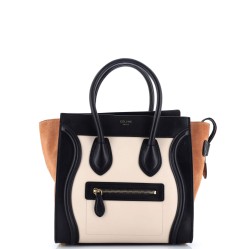 Tricolor Luggage Bag Leather Micro