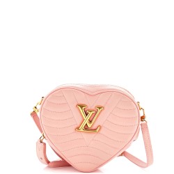 New Wave Heart Crossbody Bag Quilted Leather