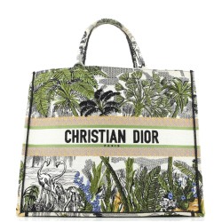 Book Tote Embroidered Canvas Large