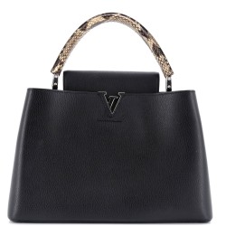 Capucines Bag Leather with Python MM