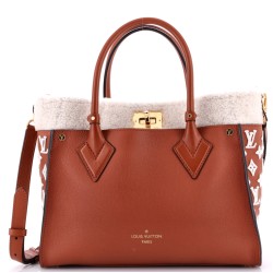 On My Side Tote Leather with Shearling MM