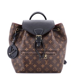 Montsouris NM Backpack Monogram Canvas with Leather PM