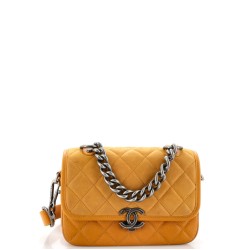 Daily Carry Messenger Bag Quilted Iridescent Calfskin and Caviar Small
