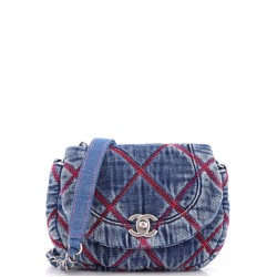 Coco Beach Messenger Bag Quilted Denim Mini