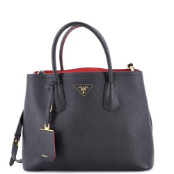Cuir Double Tote Saffiano Leather Medium