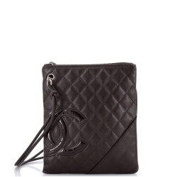 Cambon Flat Messenger Quilted Leather