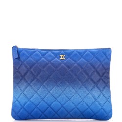 O Case Clutch Quilted Ombre Caviar Medium