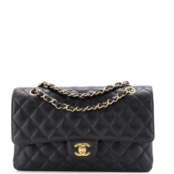 Classic Double Flap Bag Quilted Caviar Medium