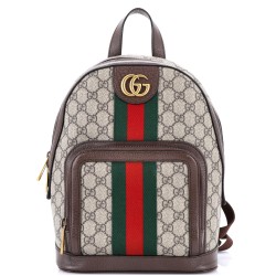 Ophidia Backpack GG Coated Canvas and Leather Small