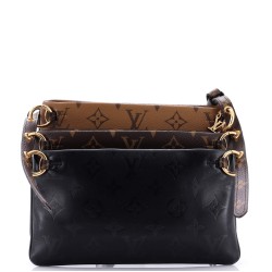 LV3 Pouch Bag Monogram Canvas, Reverse Monogram Canvas and Monogram Ink Embossed Lambskin