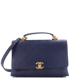Chic Affinity Top Handle Bag Stitched Caviar Medium