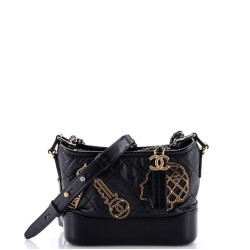 Gabrielle Hobo Embellished Quilted Aged Calfskin Small