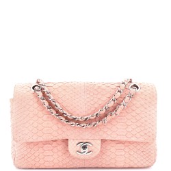 Classic Double Flap Bag Python Medium