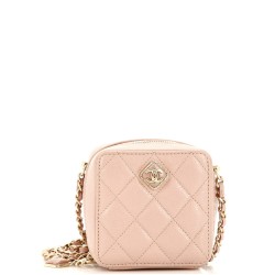 Diamond CC Zip Crossbody Quilted Caviar Mini