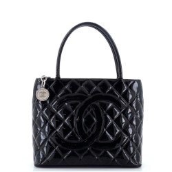 Medallion Tote Quilted Patent