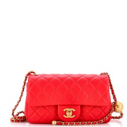Pearl Crush Flap Bag Quilted Lambskin Mini