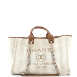 Deauville Tote Striped Mixed Fibers Medium