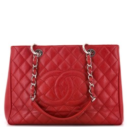 Grand Shopping Tote Quilted Caviar