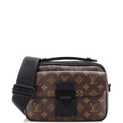 S Lock Messenger Bag Macassar Monogram Canvas