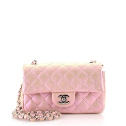 Classic Single Flap Bag Quilted Iridescent Calfskin Mini