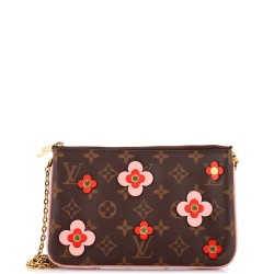 Double Zip Pochette Limited Edition Blooming Flowers Monogram Canvas