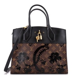 City Steamer Handbag Limited Edition Blossom Monogram Canvas and Leather MM