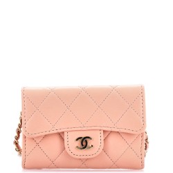Classic Flap Chain Belt Bag Quilted Lambskin Mini