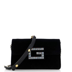 G Broadway Shoulder Bag Velvet with Crystals Small