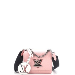 Sporty Twist Handbag Epi Leather with Logo Jacquard Strap PM