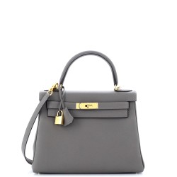 Kelly Handbag Grey Togo with Gold Hardware 28