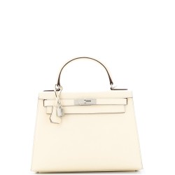 Kelly Handbag Light Epsom with Palladium Hardware 28