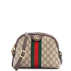 Ophidia Dome Shoulder Bag GG Coated Canvas Small
