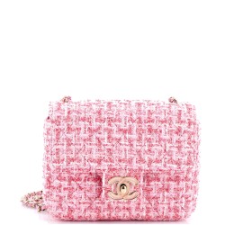 Candy Heart Flap Bag Quilted Tweed Mini
