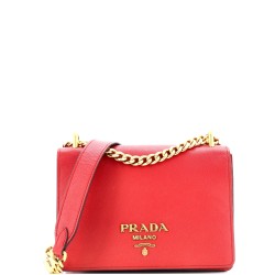 Chain Flap Bag Saffiano Leather Small