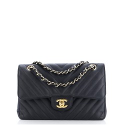 Classic Double Flap Bag Chevron Caviar Small