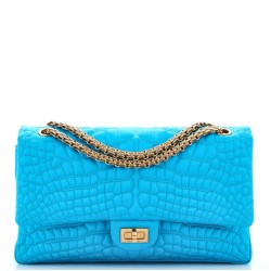 Reissue 2.55 Flap Bag Crocodile Quilted Satin 226