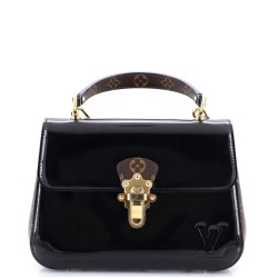 Cherrywood Handbag Vernis with Monogram Canvas PM