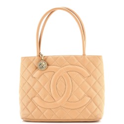 Medallion Tote Quilted Caviar